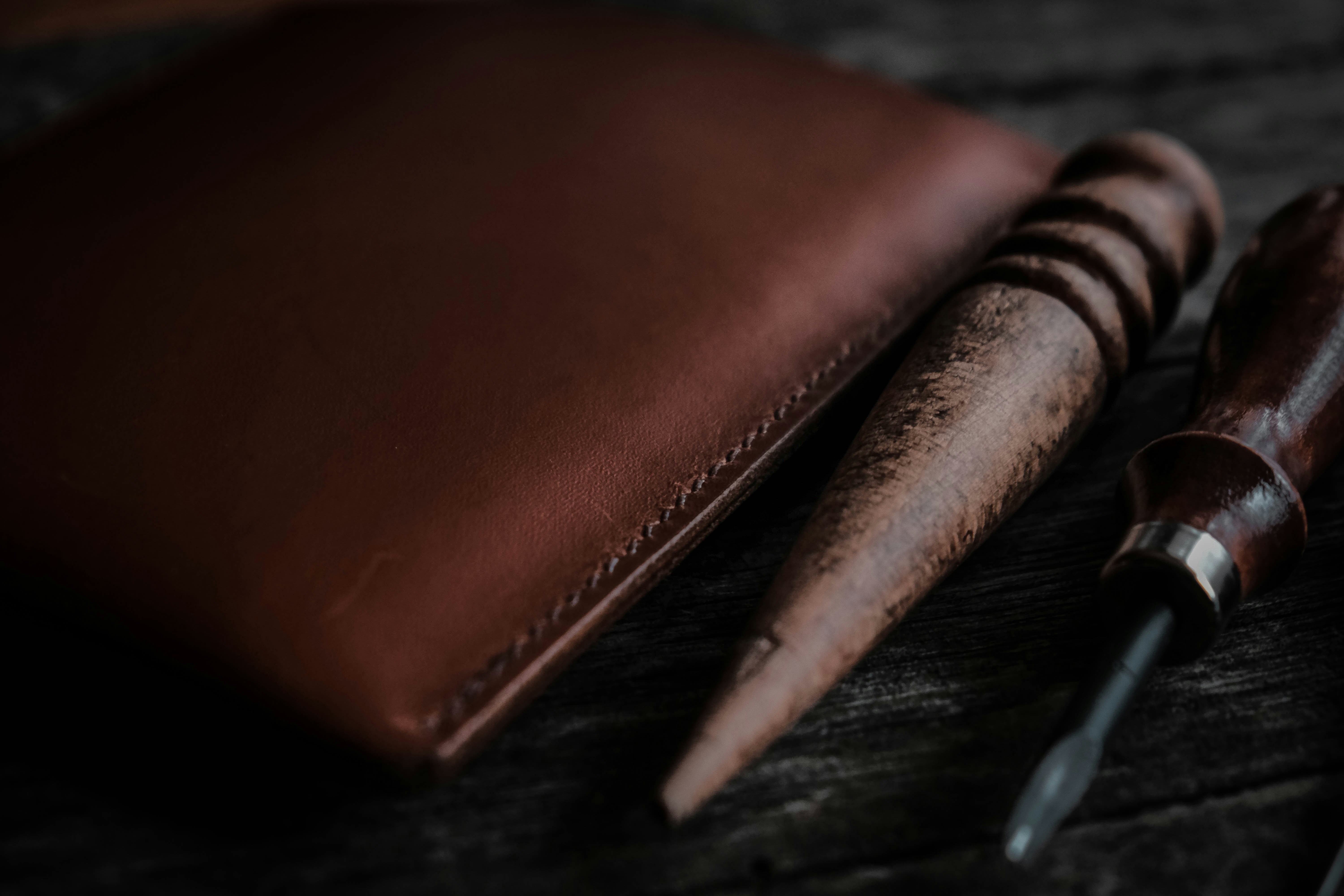 Leather stitching